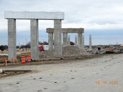 Work on SH 170 at I-35W