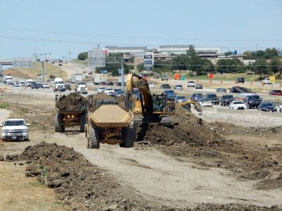 Work on I-35W between N Tarrant Pkwy. and Heritage Trace Pkwy.