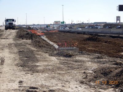 Work on I-35W between N Tarrant Pkwy. and Heritage Trace Pkwy.
