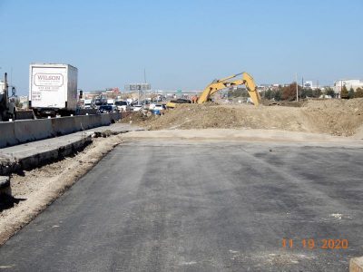Work on I-35W between N Tarrant Pkwy. and Heritage Trace Pkwy.