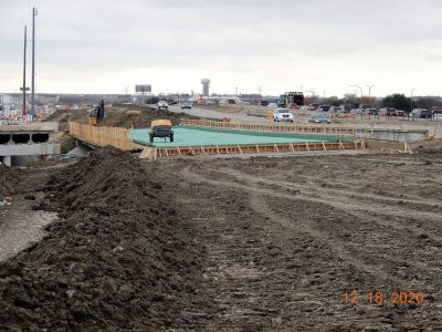 Work on I-35W just north of Westport Pkwy.