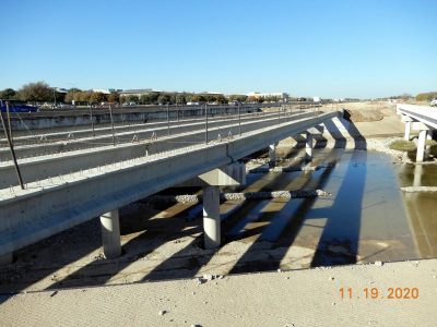 Work on I-35W just north of Westport Pkwy.