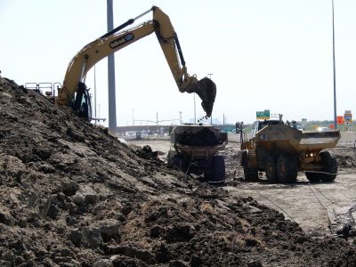 Work on I-35W just south of N Tarrant Pkwy.