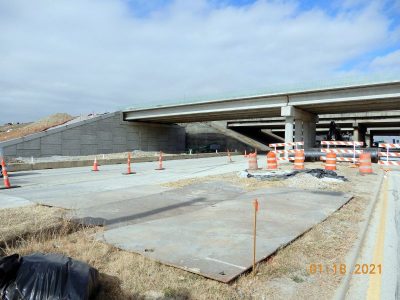 Work on I-820 at Mark IV Pkwy.