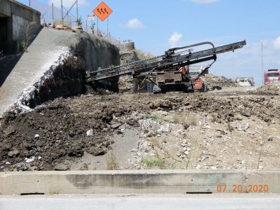 Work on I-820 at Mark IV Pkwy.