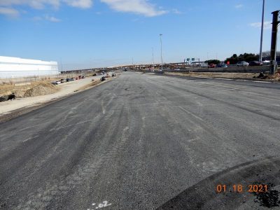 Work on I-820 at Mark IV Pkwy.