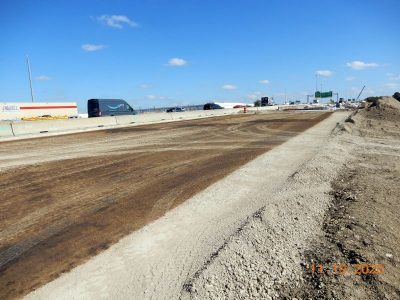 Work on I-820 at Mark IV Pkwy.