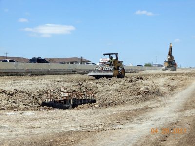 Work on northbound I-35W between Heritage Trace Pkwy. and Golden Triangle Blvd.