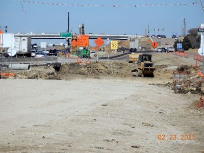Work on northbound I-35W between N Tarrant Pkwy. and Heritage Trace Pkwy.
