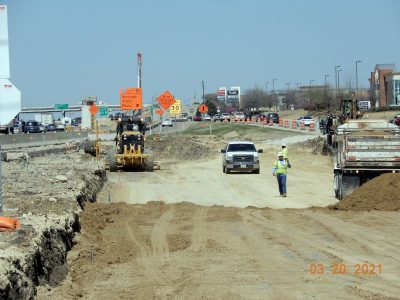 Work on northbound I-35W between N Tarrant Pkwy. and Heritage Trace Pkwy.