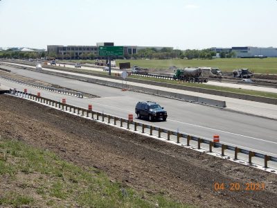 Work on northbound I-35W between Westport Pkwy. and Alliance Blvd.