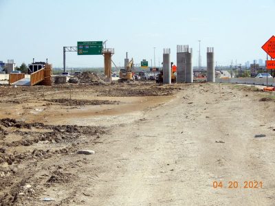 Work on southbound I-35W between Heritage Trace Pkwy. and N Tarrant Pkwy.