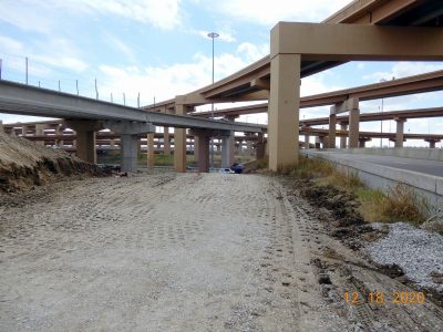 Work on the I-35W/I-820 interchange