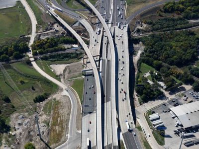 I-35W at Northside Dr. looking northbound