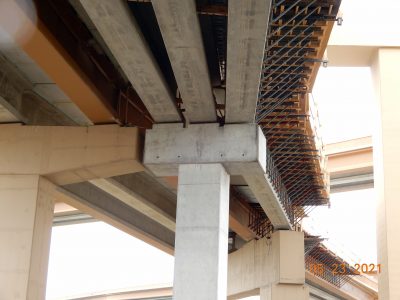 Work at the I-35W/I-820 interchange
