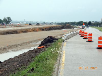 Work on southbound I-35W between Alliance Blvd. and Westport Pkwy.