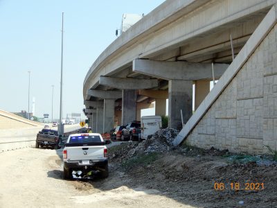 Work at the I-35W/I-820 interchange