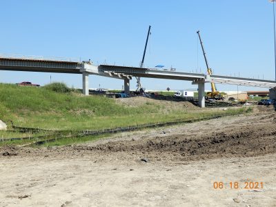Work at the I-35W/I-820 interchange