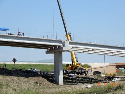 Work at the I-35W/I-820 interchange