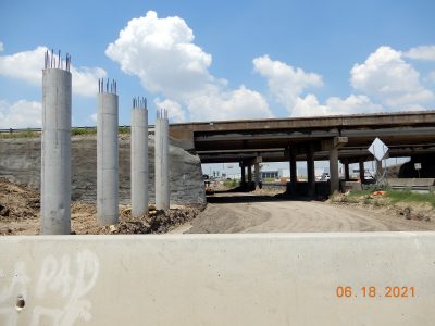 Work on Golden Triangle Blvd. at I-35W