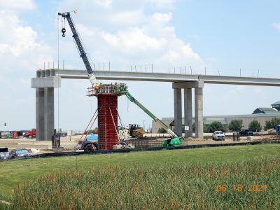 Work at the I-35W/SH 170 interchange