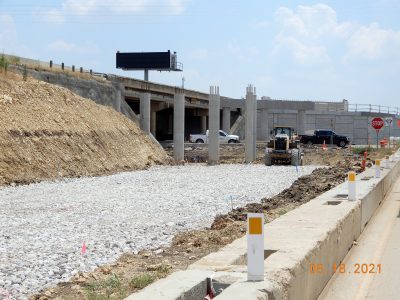Work on Keller Hicks Rd. at I-35W