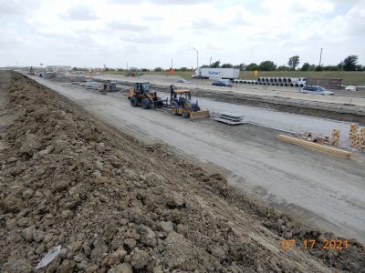 Work on I-35W between SH 170 and Westport Pkwy. 
