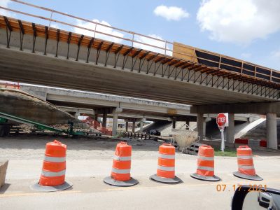 Work on Westport Pkwy. at I-35W