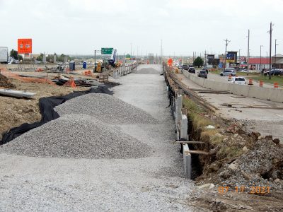 Work on I-35W south of Heritage Trace Pkwy.