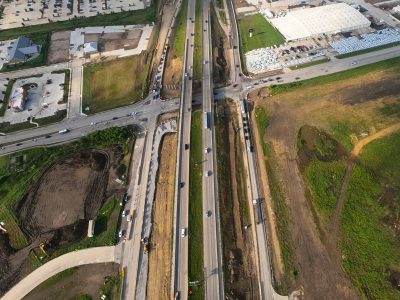 I-35W at Golden Triangle Blvd. looking south