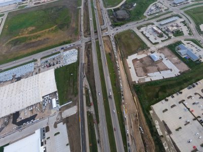 I-35W at Golden Triangle Blvd. looking north