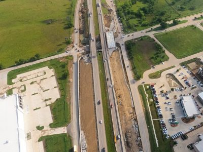I-35W at Keller Hicks Rd. looking north