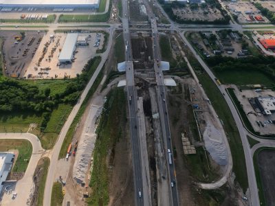 I-820 just west of Mark IV Pkwy. looking east
