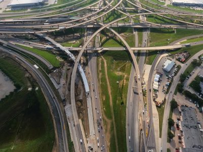 I-35W/I-820 interchange looking east
