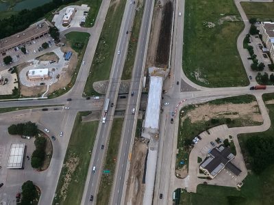 I-35W at Westport Pkwy. looking north