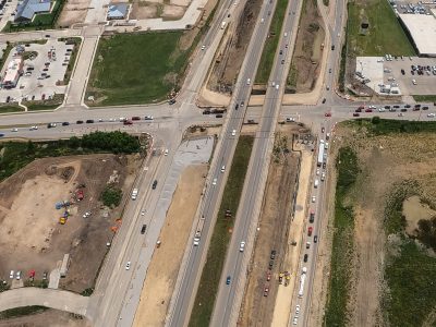 I-35W at Golden Triangle Blvd. looking south