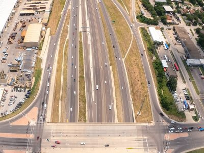 I-35W at 28th St. looking south