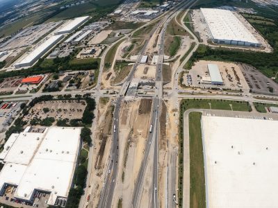 I-820 at Mark IV Pkwy. looking west