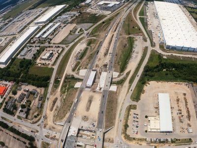 I-820 at Mark IV Pkwy. looking west