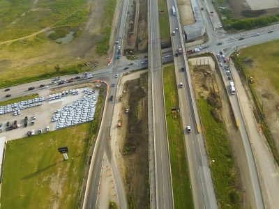 I-35W at Golden Triangle Blvd. looking north