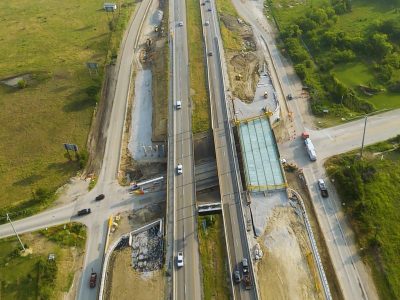 I-35W at Keller Hicks Rd. looking north