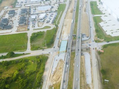 I-35W at Keller Hicks Rd. looking south