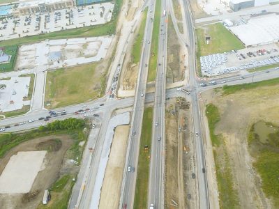 I-35W at Golden Triangle Blvd. looking south