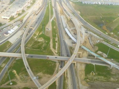 I-35W/I-820 interchange looking west