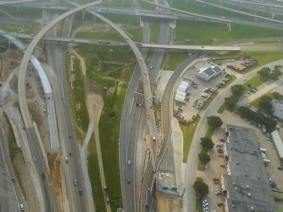 I-35W/I-820 interchange looking east