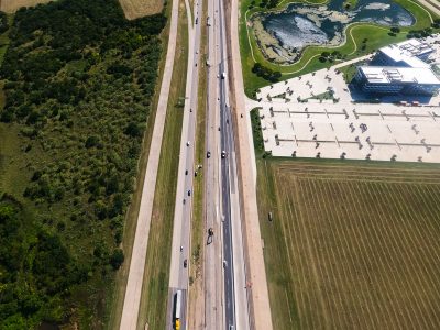 I-35W between Alliance Blvd. and Eagle Pkwy. looking south