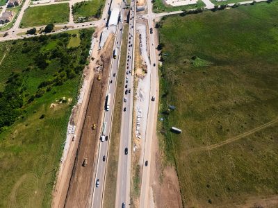 I-35W at Keller Hicks Rd. looking south