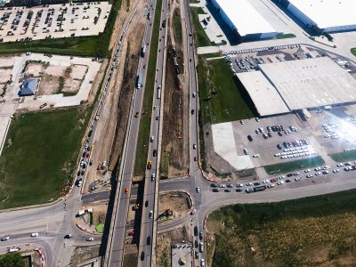 I-35W at Golden Triangle Blvd. looking south