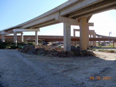 Work at the I-35W/I-820 interchange