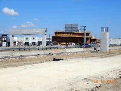 Work on future lanes on northbound I-35W between N Tarrant Pkwy. and Heritage Trace Pkwy. 
